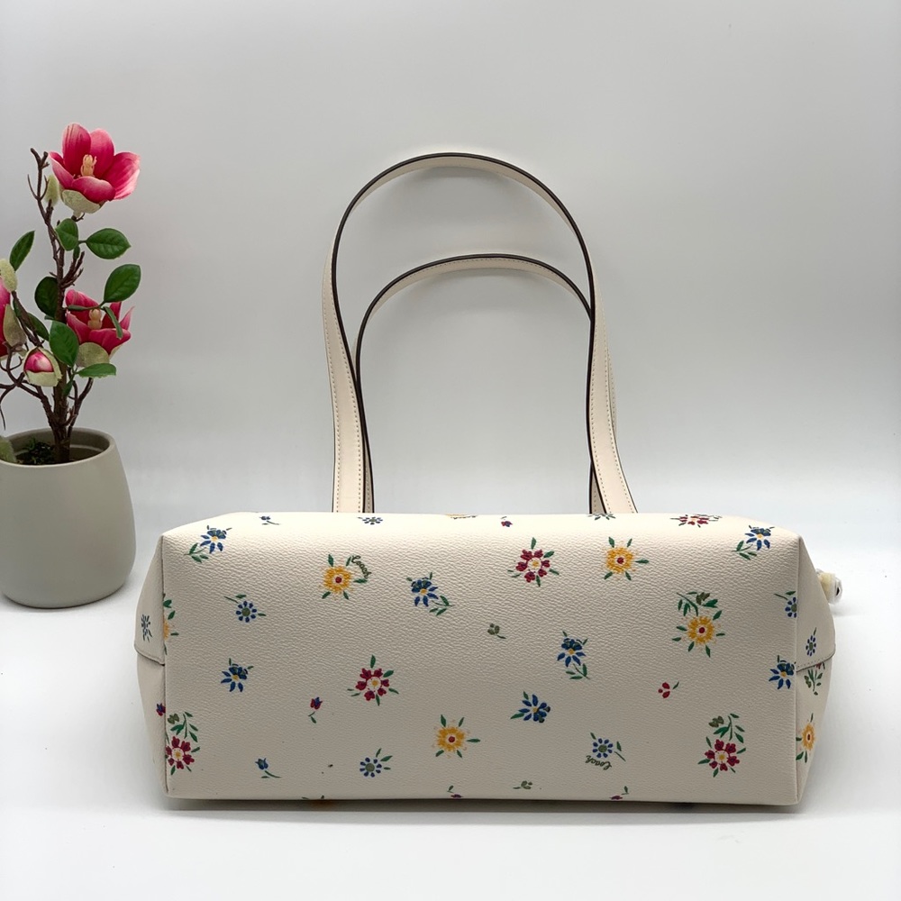 Coach Gallery Tote & Bag Charm With Wild Meadow Print - Picture 6 of 15